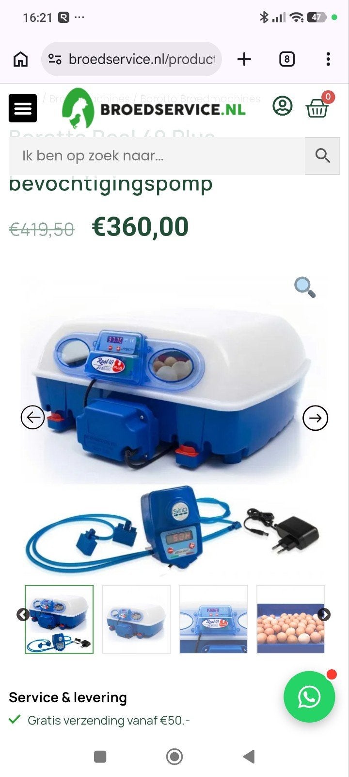 Borotto Real 49 Plus broedmachine, Animaux & Accessoires, Volatiles | Accessoires, Enlèvement, Couveuse