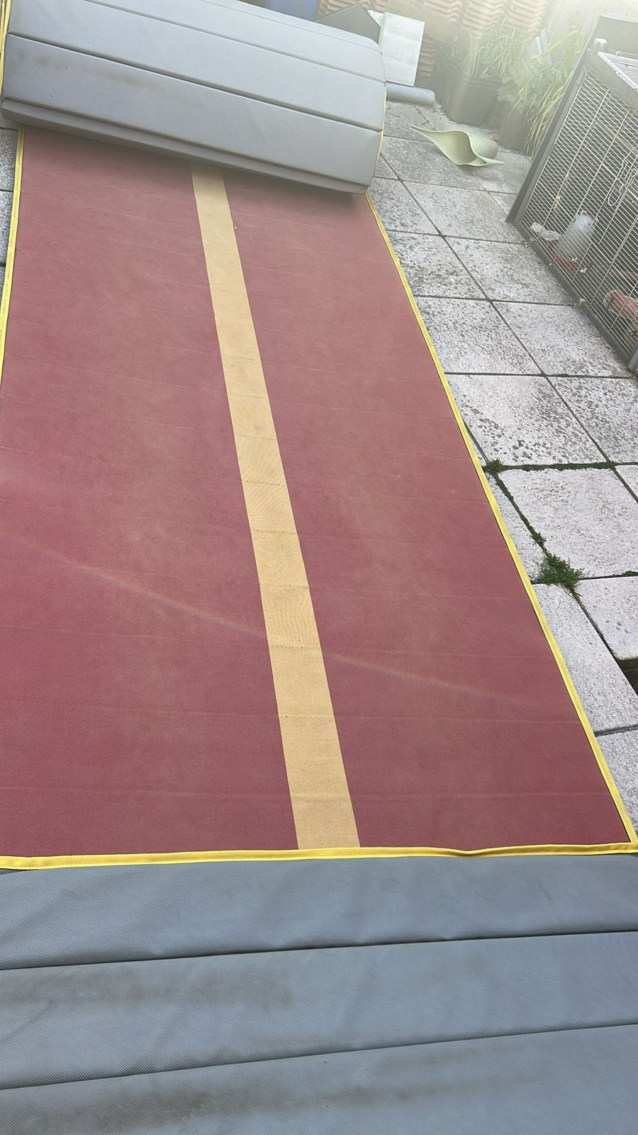Lange turnmat, Ophalen, Gebruikt, Rood, Materiaal