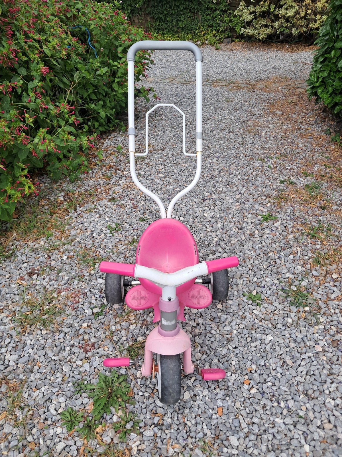 kleine smoby-fiets met roze gids, Ophalen, Gebruikt, Smoby