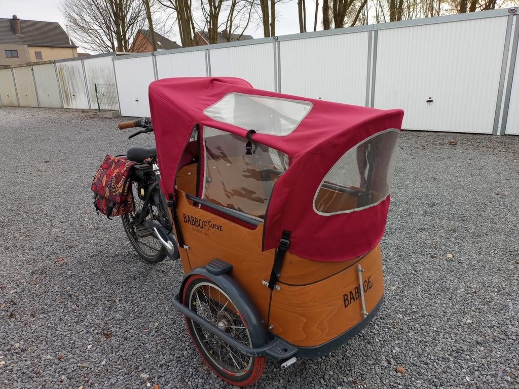 Vélo cargo électrique en bambou Curve, Enlèvement, 1 enfant, Électrique