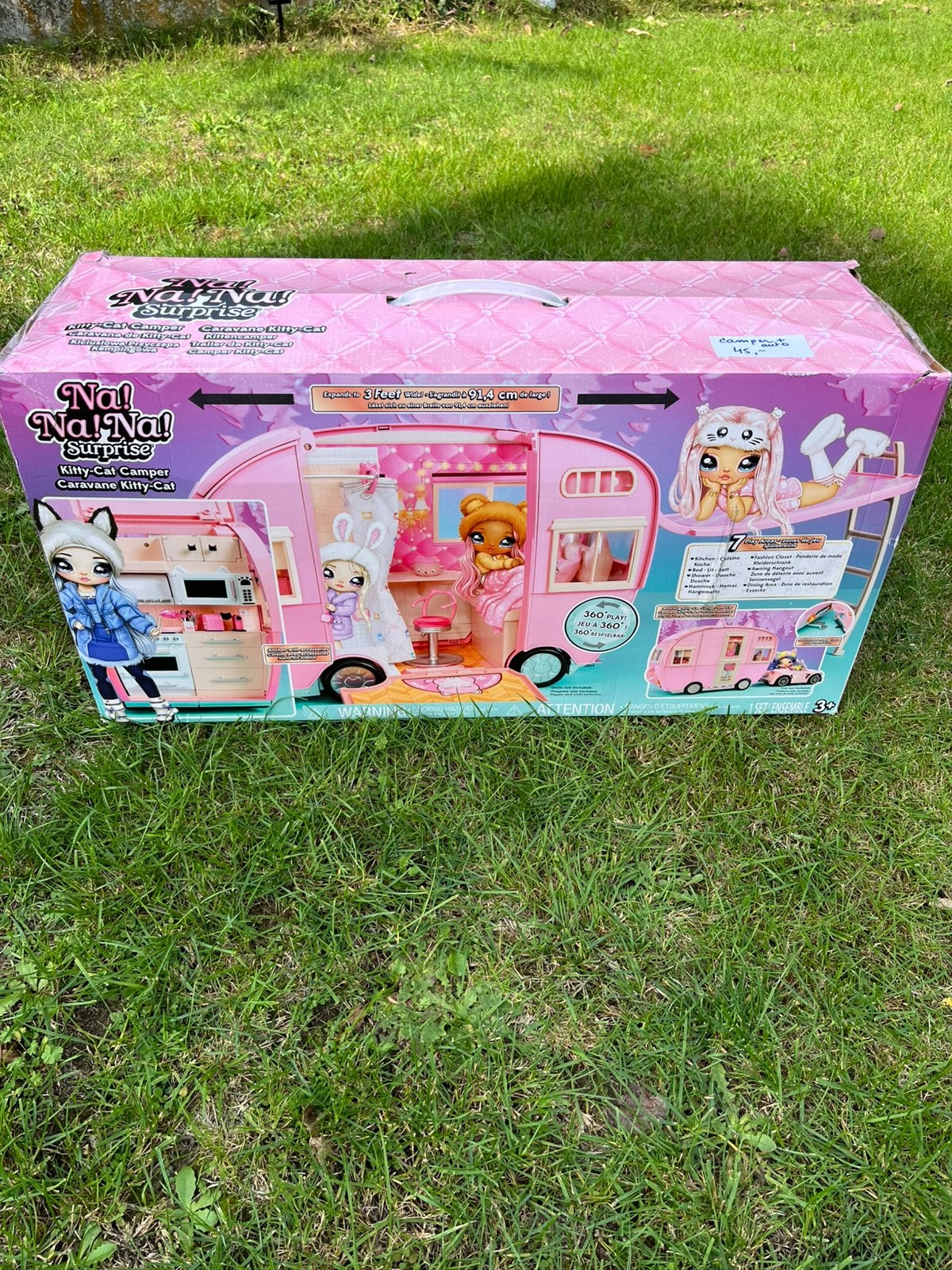 Na na na surprise Camper + auto + 3 poppetjes, Ophalen, Zo goed als nieuw
