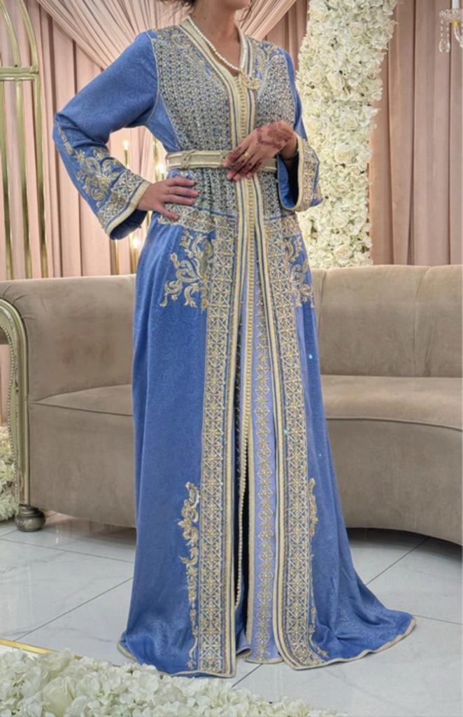 Marokkaanse kaftan, Ophalen of Verzenden, Zo goed als nieuw, Blauw