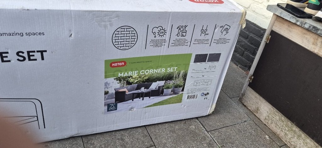 Tuinset, Tuin en Terras, Tuinsets en Loungesets, Ophalen, Nieuw, Tuinset, 5 zitplaatsen