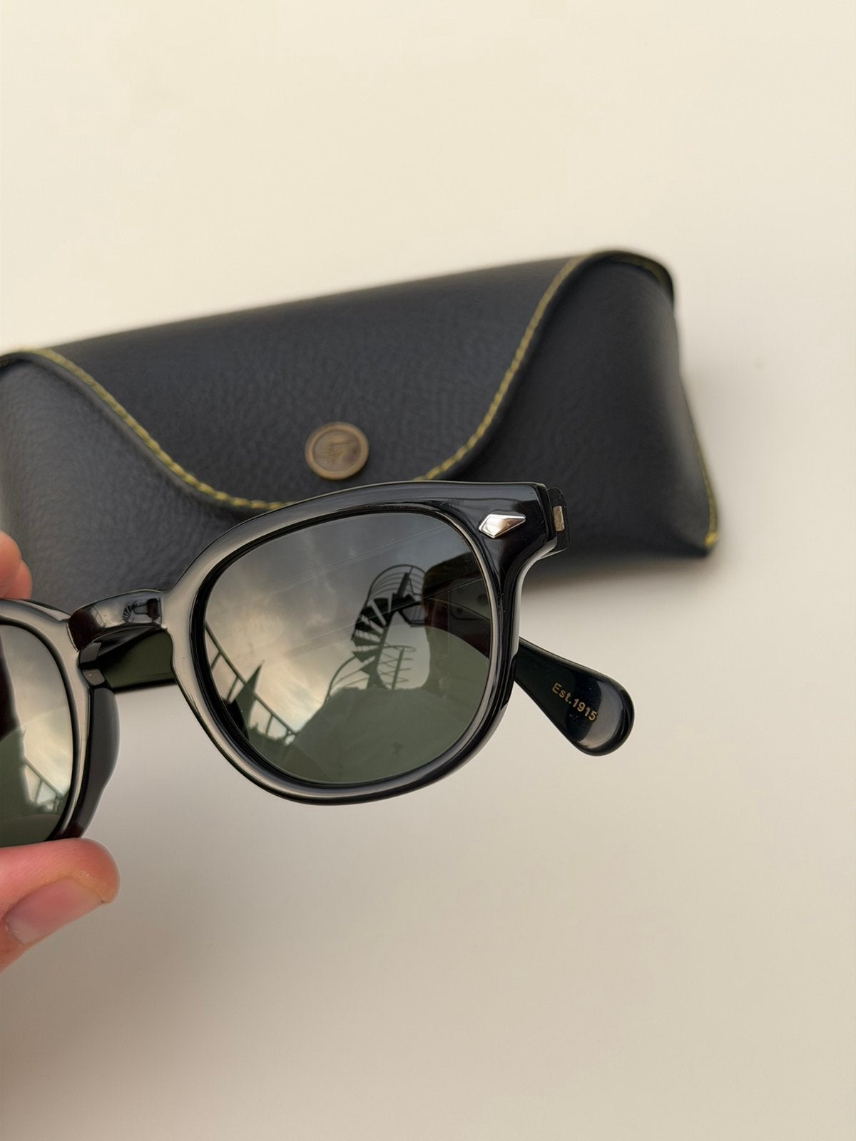 Moscot Lemtosh zonnebril zwart, Handtassen en Accessoires, Zonnebrillen en Brillen | Dames, Ophalen, Zo goed als nieuw, Zwart