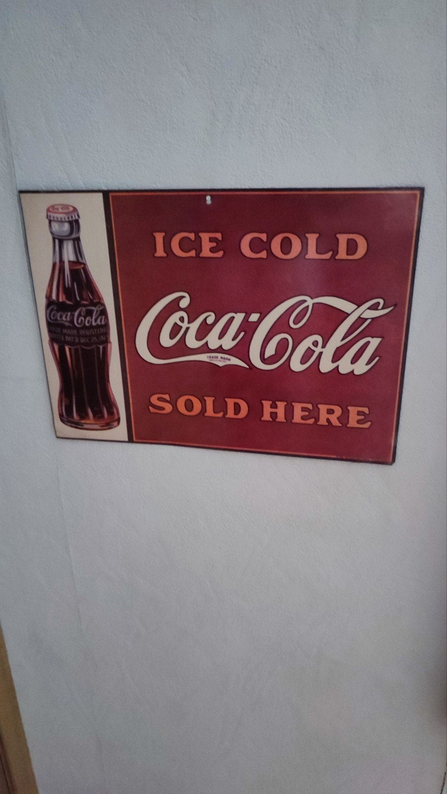 Ijzeren reclamebord Coca Cola 35 x 25 cm, Ophalen, Reclamebord