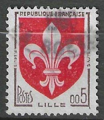 France 1960/1961 - Yvert 1230 - Armoiries des provinces (ST), Envoi, Affranchi
