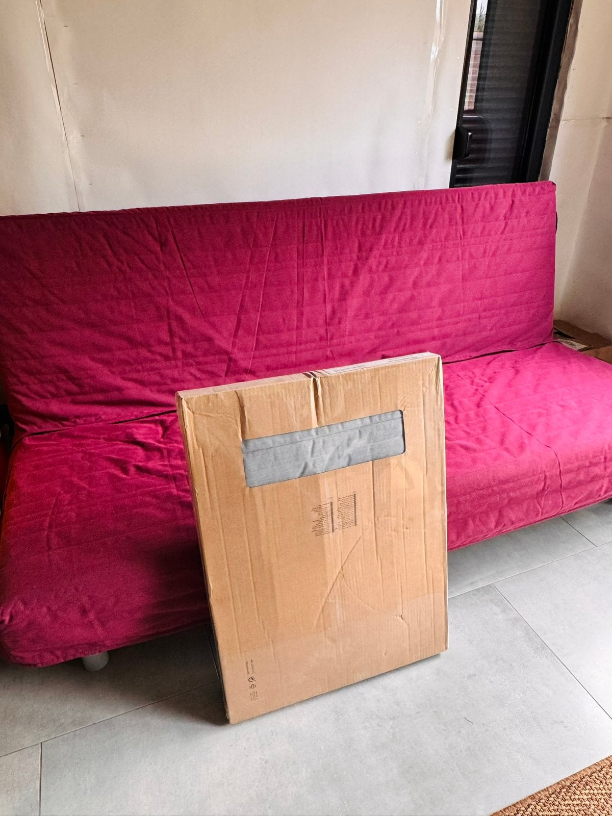 Ikea sofa bed + new extra cover ( grey), Maison & Meubles, Enlèvement, Comme neuf