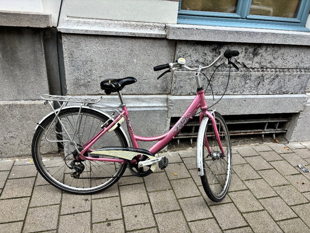 Meisjesfiets die opknapbeurt nodig heeft, L'Avenir, Gebruikt, Velgrem, Handrem