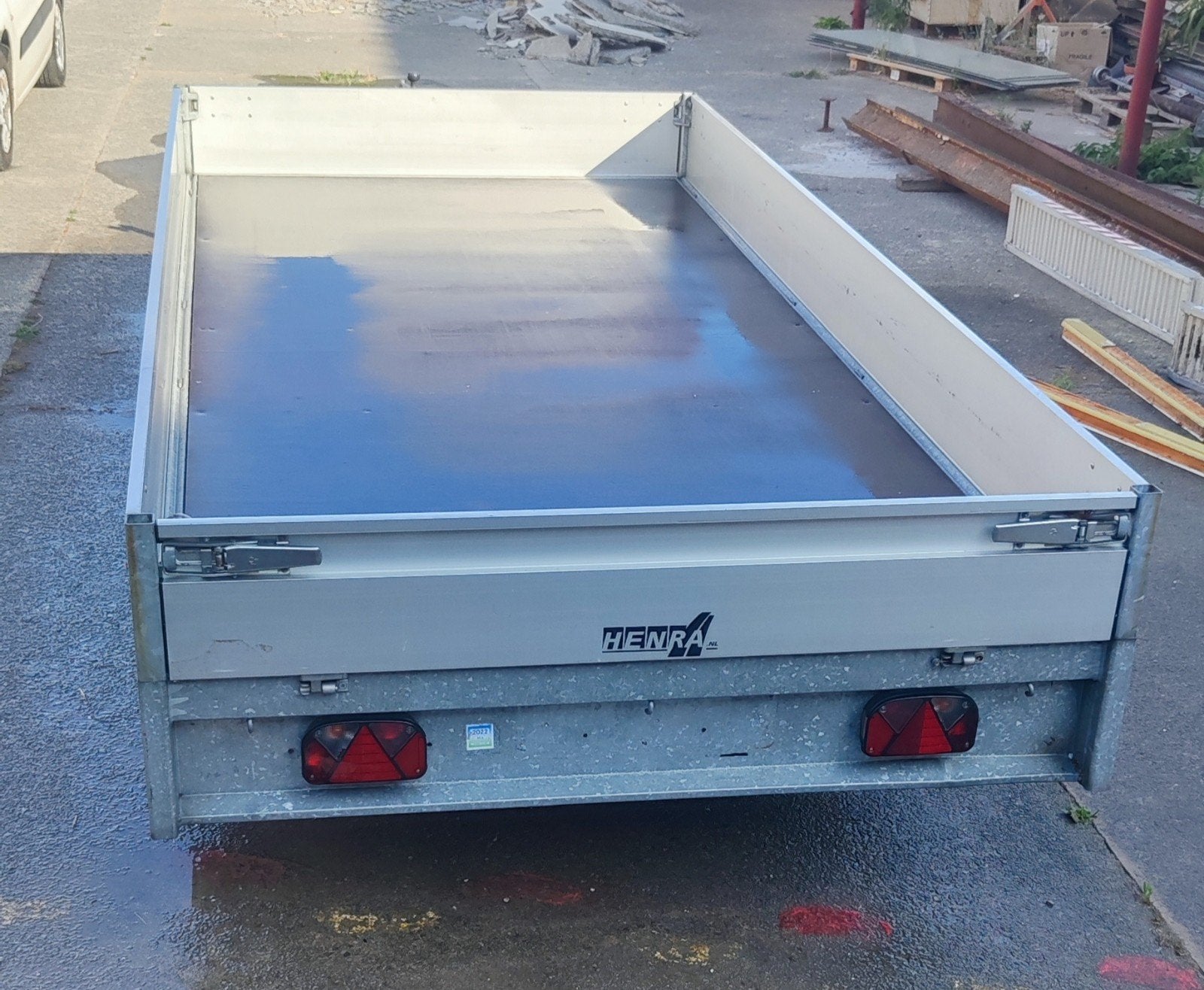 Henra 2700kg mtm aanhanger 4x1.85m, Auto diversen, Aanhangers en Bagagewagens, Zo goed als nieuw, Ophalen