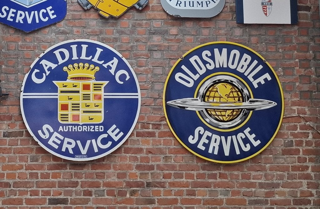 emailleborden CADILLAC / OLDSMOBILE, Ophalen, Gebruikt