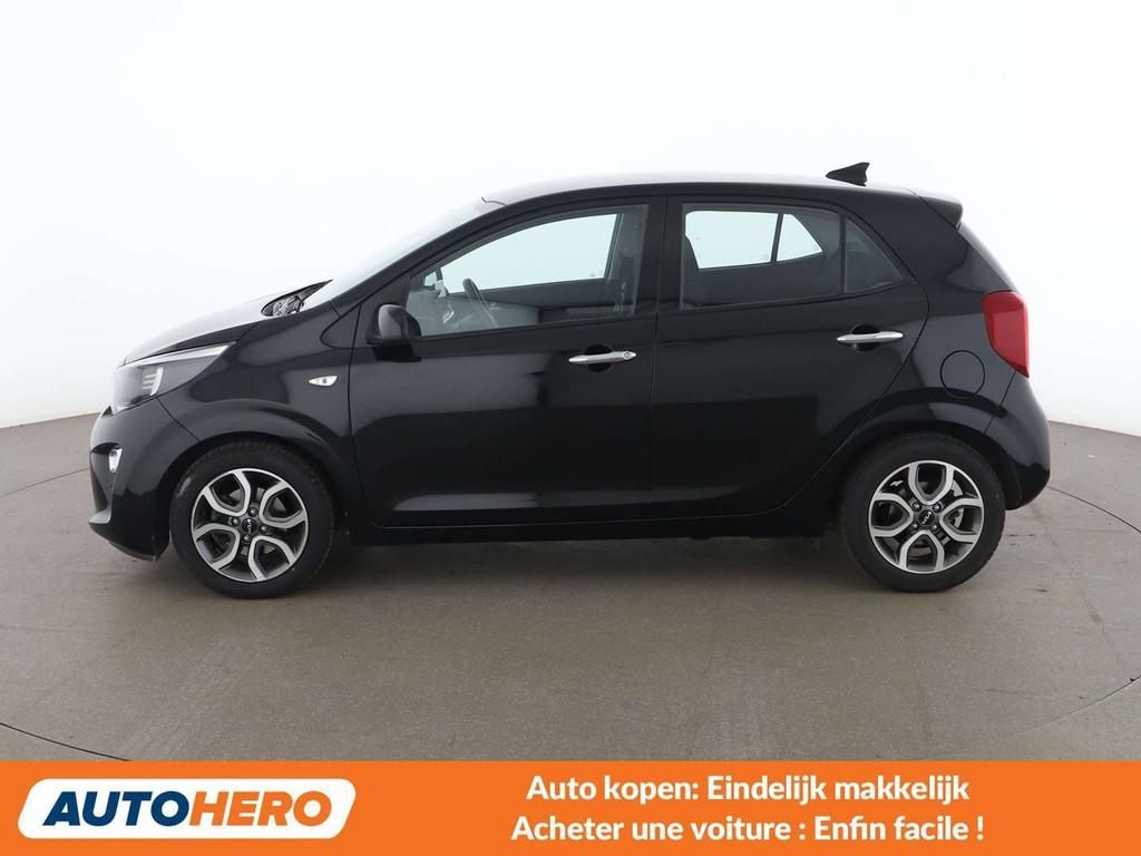 Kia Picanto 1.0 Dream Team (bj 2022, automaat), Auto's, Stof, Gebruikt, Euro 6, Zwart