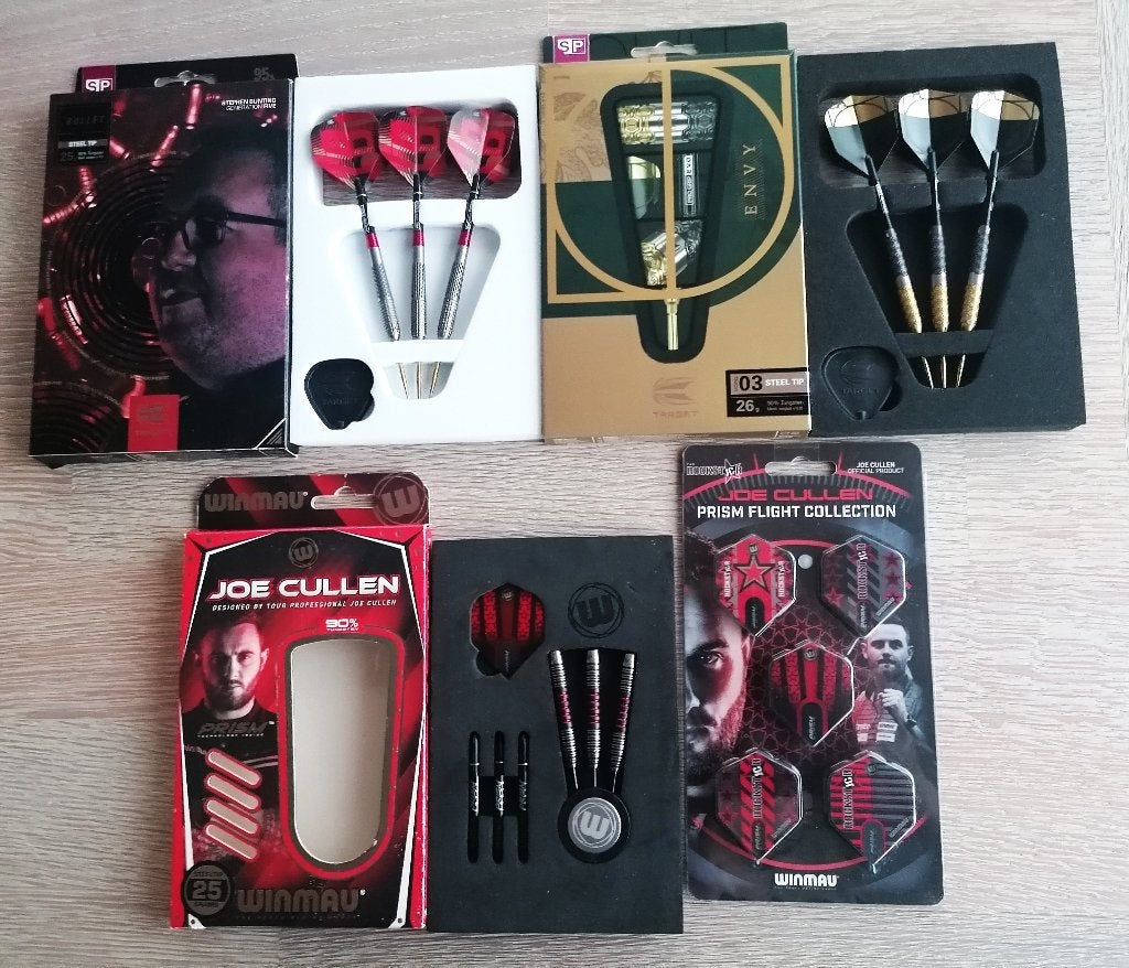 Meerdere sets Target Swiss Points & Winmau met Extra Flights, Sport en Fitness, Ophalen of Verzenden, Nieuw, Pijlen