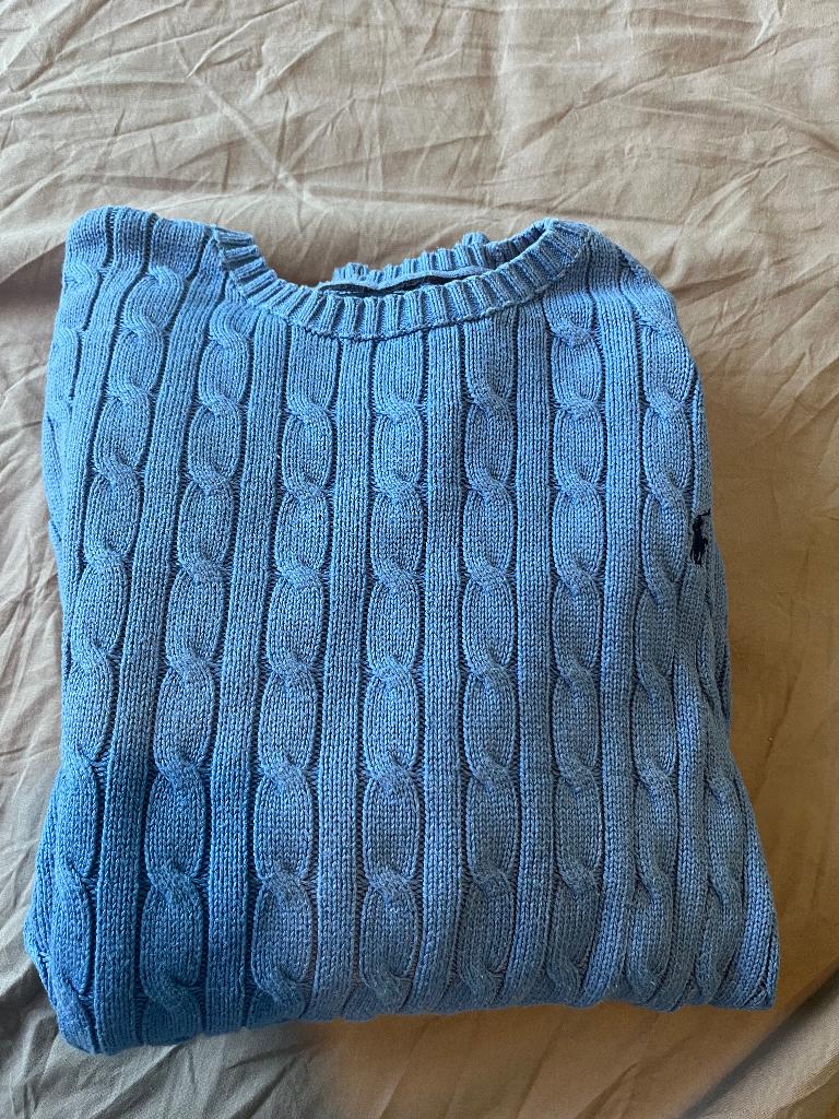 Kabeltrui Ralph Lauren blauw, Polo Ralph Lauren, Blauw, Maat 46/48 (XL) of groter, Ophalen of Verzenden
