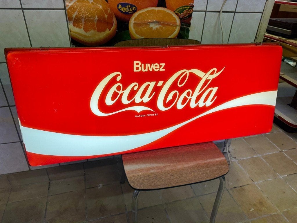 Zeldzaam frame voor reclamelichten van Coca-Cola, Verzamelen, Ophalen
