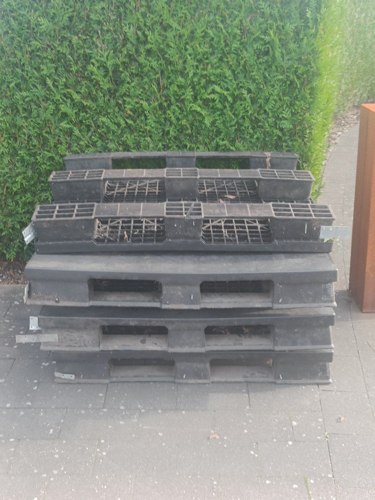 6 kunstof terras paletten, Tuin en Terras, Ophalen, Gebruikt, Kunststof