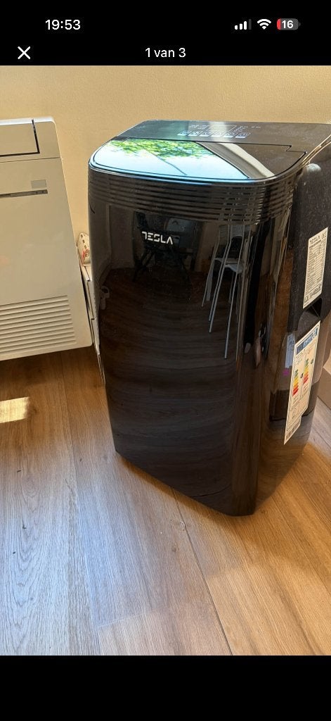 Airco+verwarming van Tesla, Elektronische apparatuur, Airco's, Ophalen, Koelen en Ontvochtigen, Zo goed als nieuw, Afstandsbediening