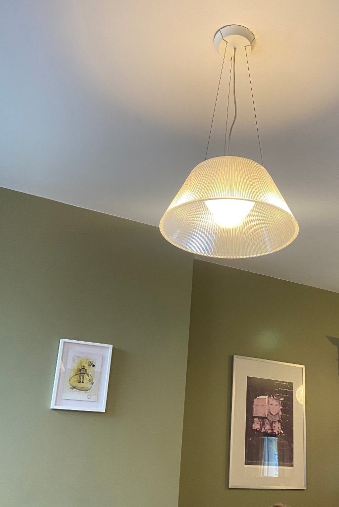 Flos Romeo Moon S2 hanglamp, ontworpen door Philippe Starck, Ophalen