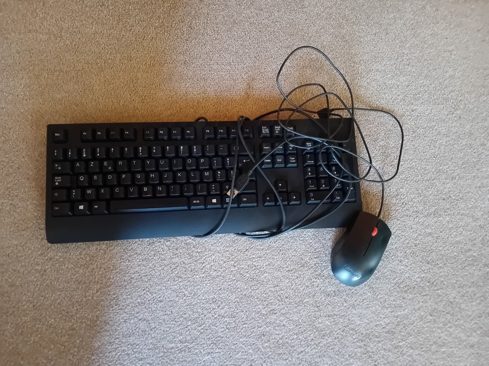 Toetsenbord + computer muis merk Lenovo, Ophalen, Toetsenbord en muis-set, LENOVO, Azerty