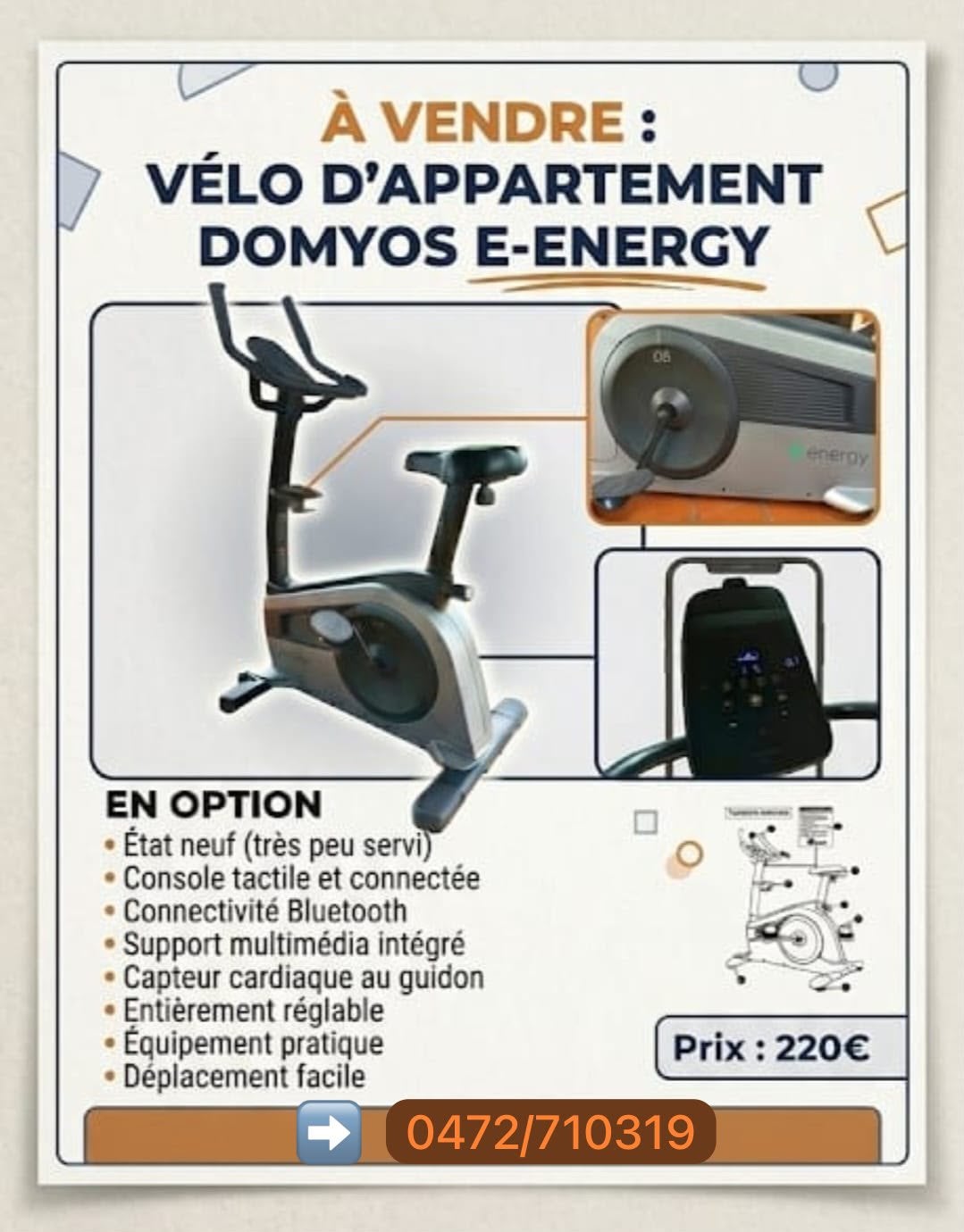 hometrainer, Sport en Fitness, Ophalen, Zo goed als nieuw