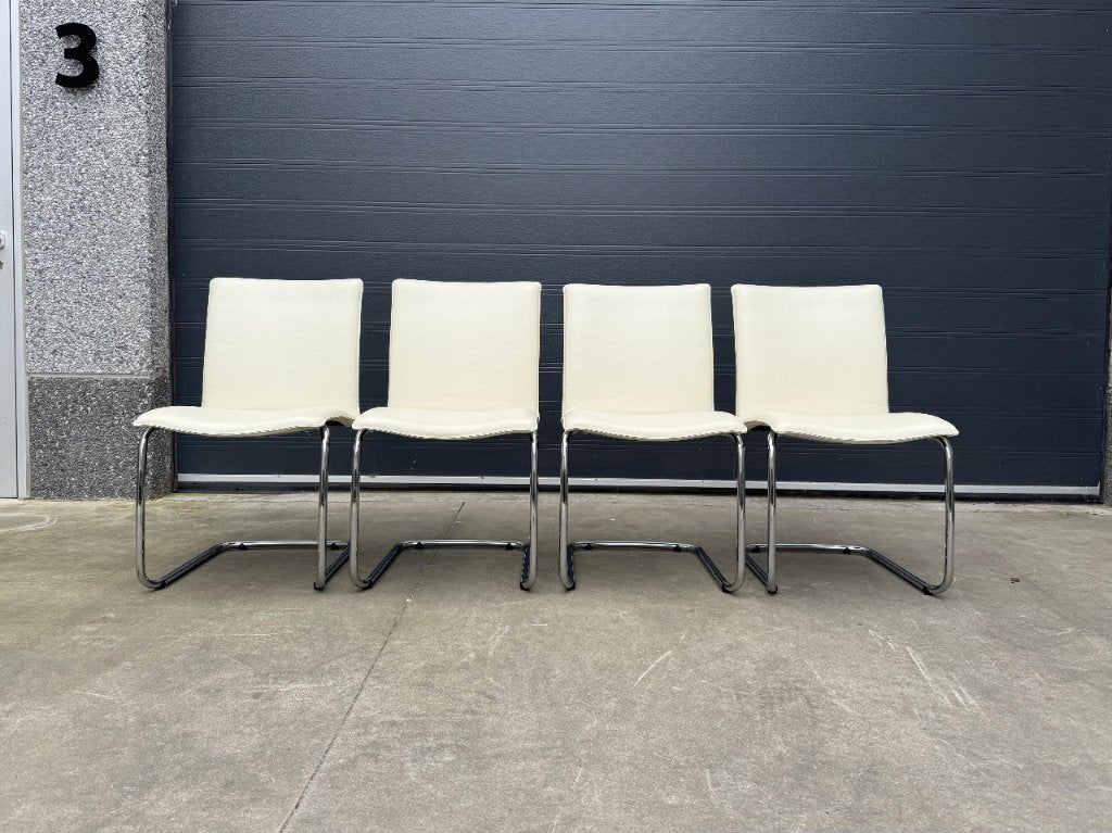 4x Leolux Freyr eetkamerstoelen in nieuwstaat, Neuf, Enlèvement ou Envoi, Vitra togo ligne sede artifort jori cassina italia fritz knoll