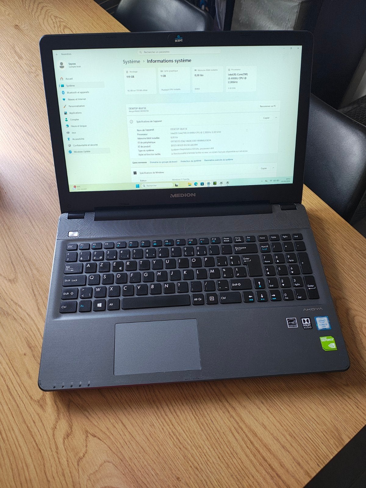 Medion akoya 15.6", SSD