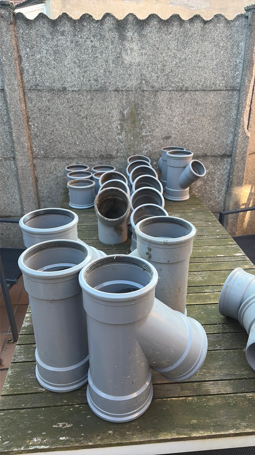 Pvc hulpstukken 160 + buizen, Doe-het-zelf en Bouw, Ophalen, Zo goed als nieuw, PVC