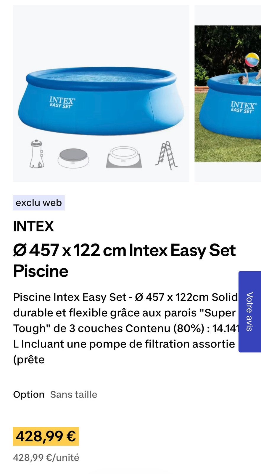 Piscine, Jardin & Terrasse, Piscines, Enlèvement, Comme neuf