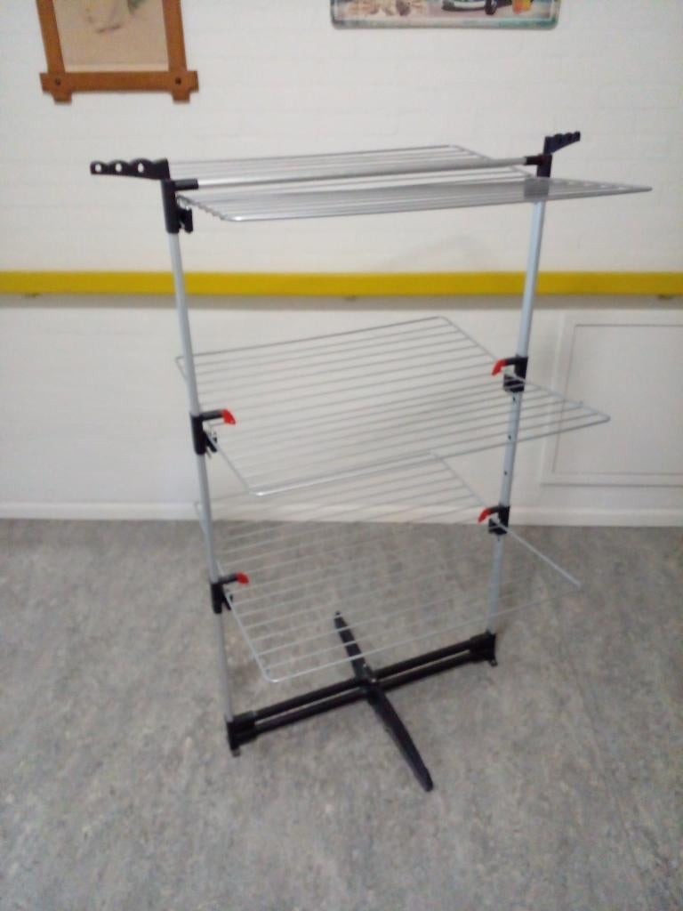 Groot aluminium wasdroogrek H=140 cm x Br=80 cm., Tuin en Terras, Droogmolens en Wasrekken, Ophalen, Zo goed als nieuw, Wasrek