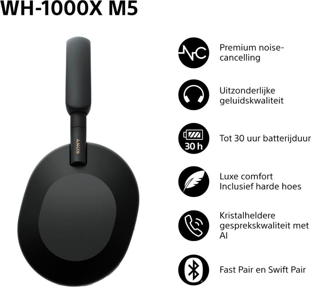 Sony wh-1000mx5, Ophalen, Nieuw, Over oor (circumaural), Draadloos