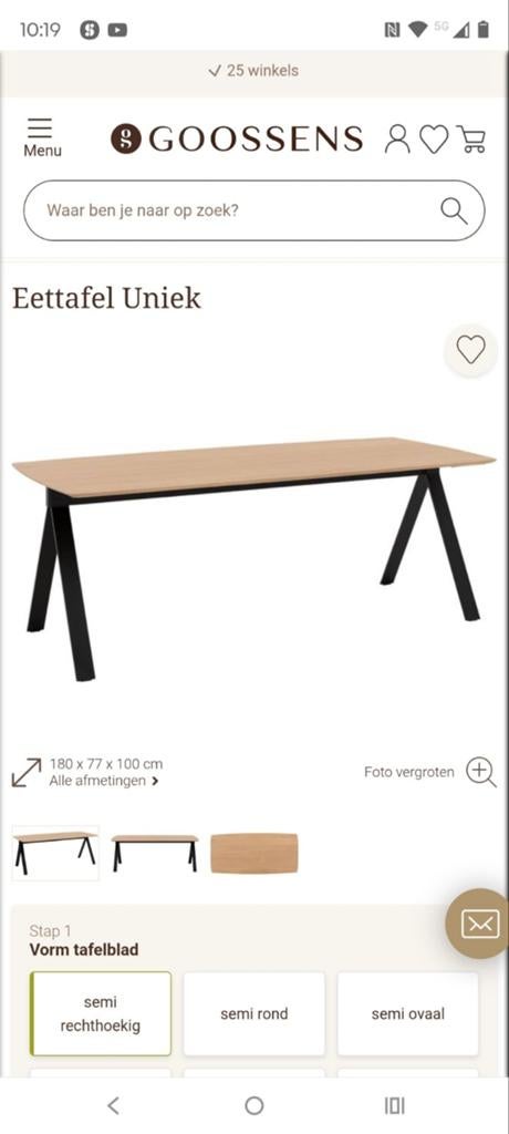 Eetkamertafel, Ophalen, Zo goed als nieuw, Eikenhout