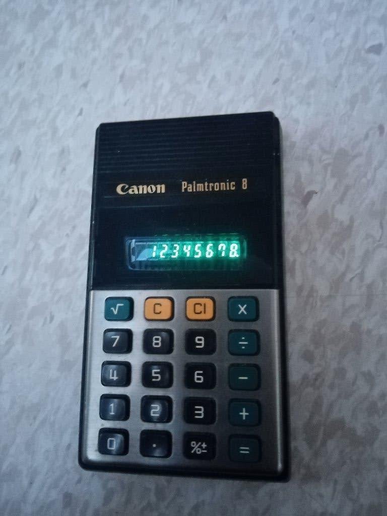 Ancienne calculatrice Canon Palmtronic 8 vintage, Divers, Calculatrices, Enlèvement ou Envoi, Utilisé