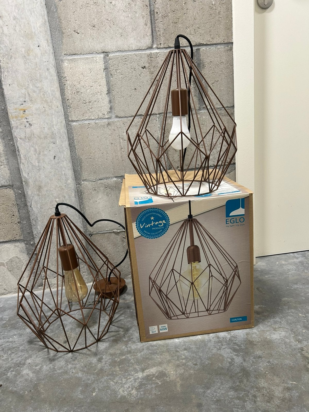 Set van 2 hanglampen - Elgo Carlton, Maison & Meubles, Enlèvement, Comme neuf