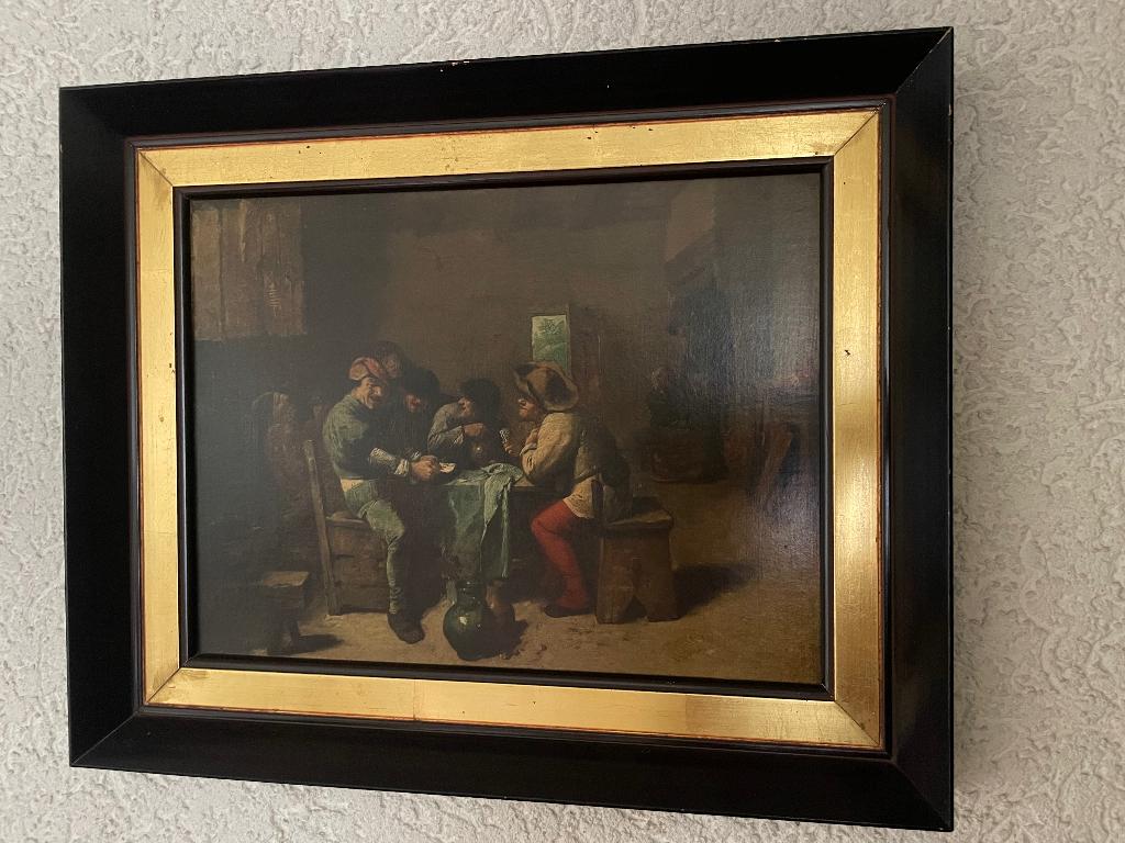Kaartspelende boeren van Adriaen Brouwer (22) 15€, Antiek en Kunst, Ophalen