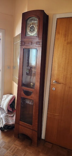 Antieke klok op standaard 1920-30 Arts Nouveaux H 210 cm, Antiek en Kunst, Ophalen