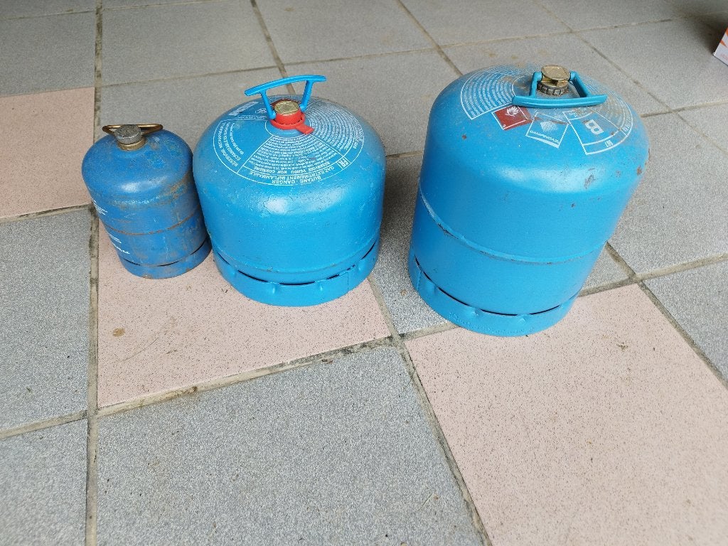 Bonbonne camping-gaz, Enlèvement, Utilisé