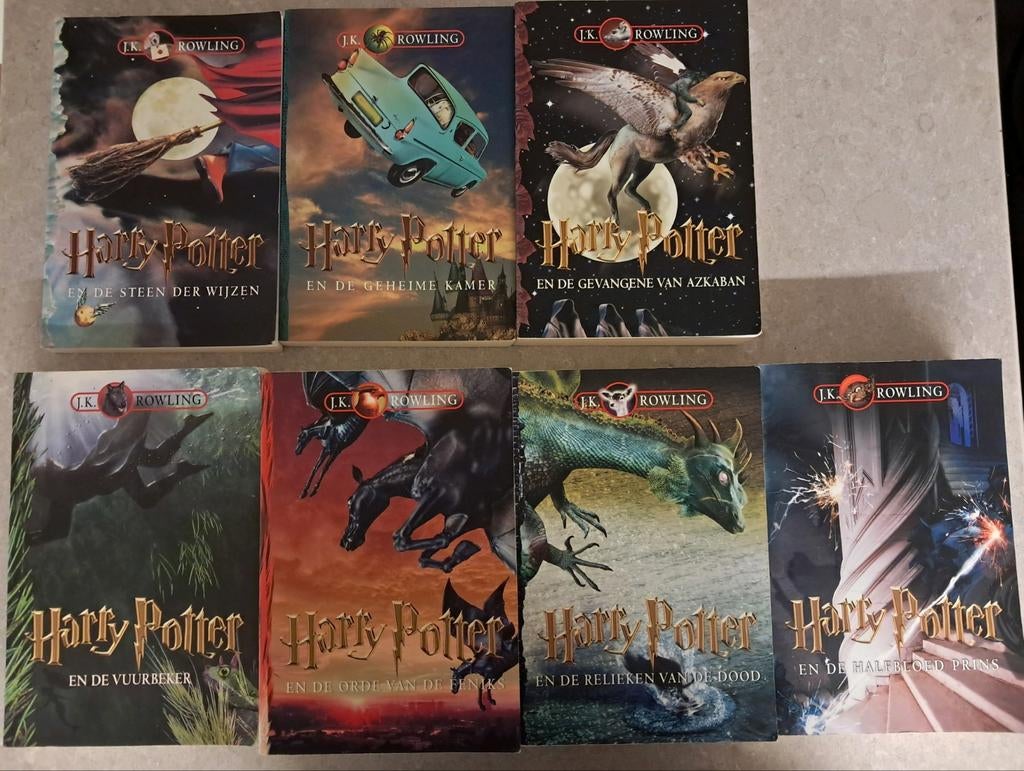 Harry Potter boeken boek set van 7, Ophalen, Gebruikt, Boek of Poster
