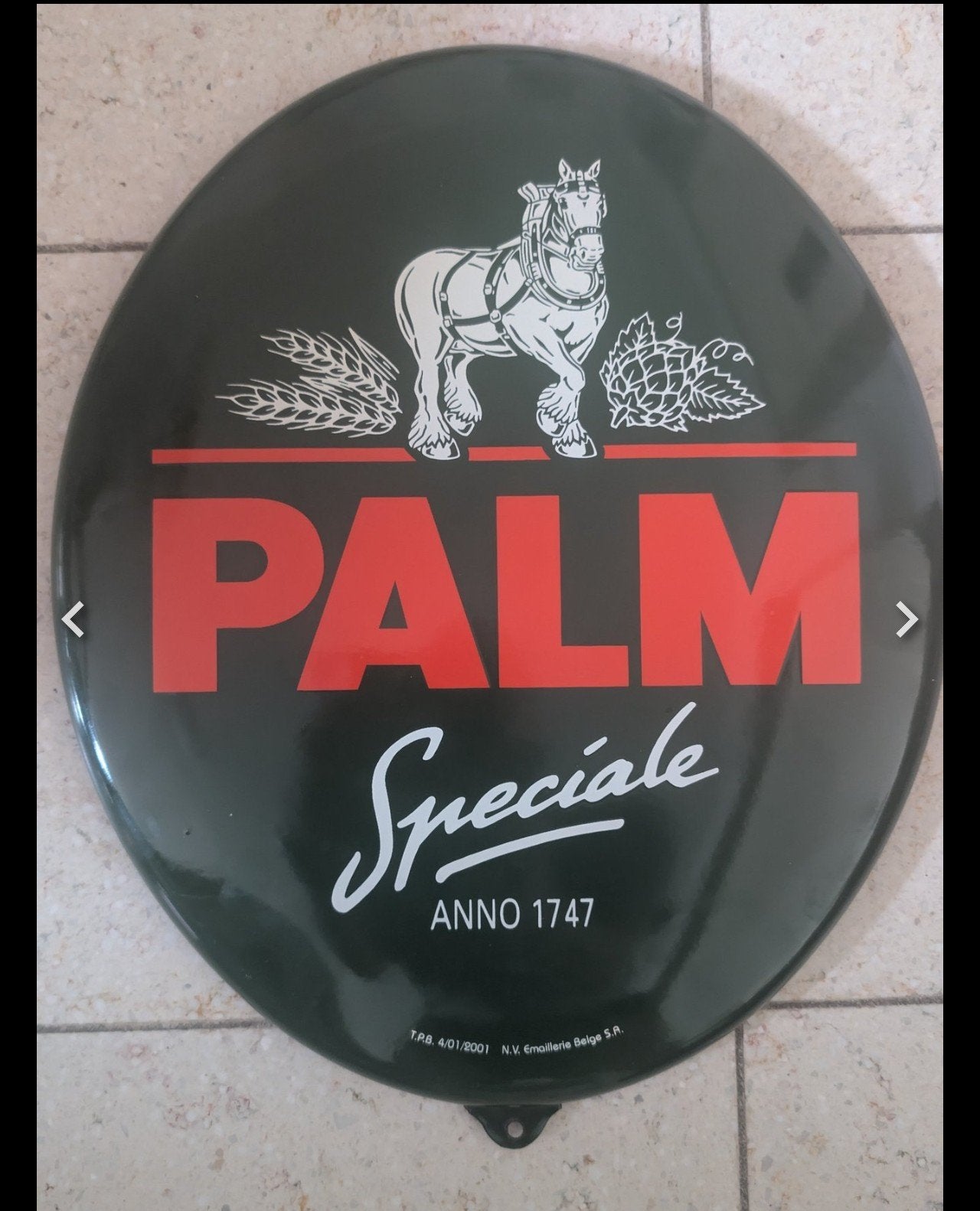 Zeer fraaie Emaille Palm 2001, Verzamelen, Merken en Reclamevoorwerpen, Ophalen of Verzenden
