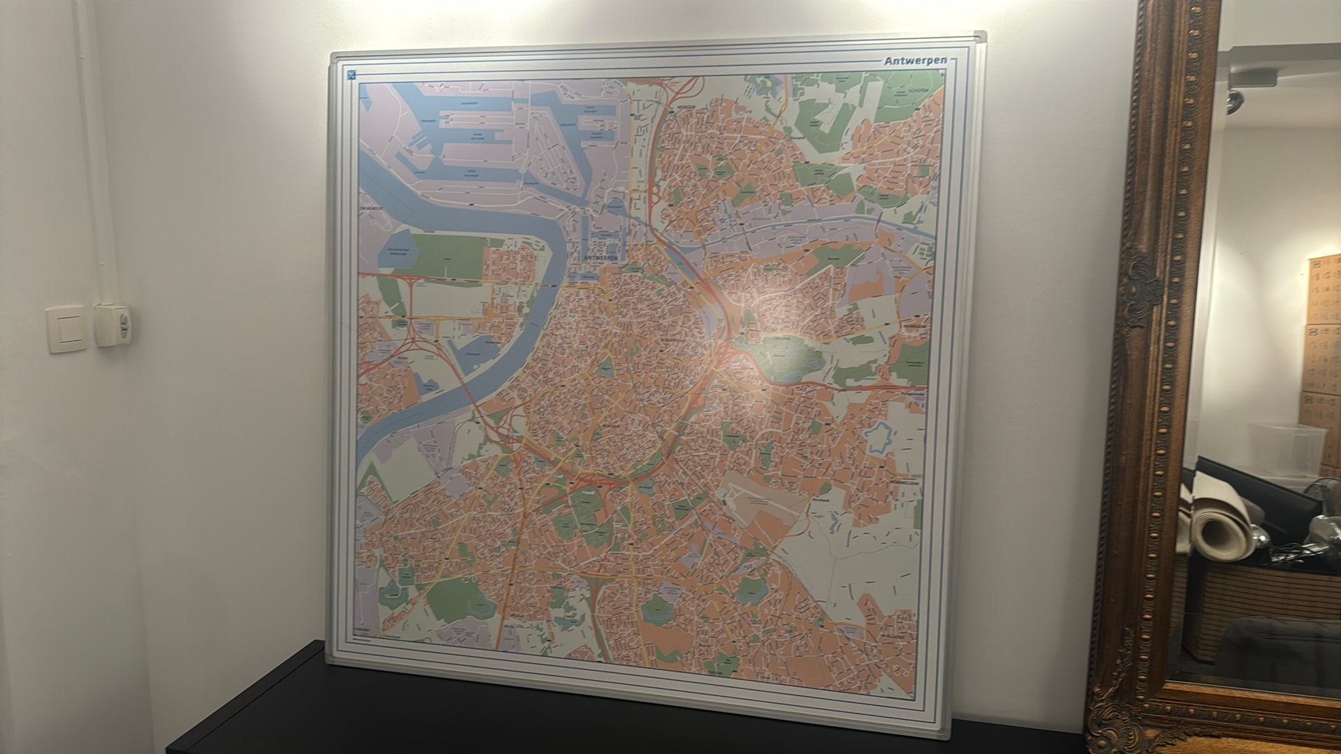 Groot beschrijfbare/magnetische kaart van antwerpen, Boeken, Ophalen, 2000 tot heden, België, Landkaart