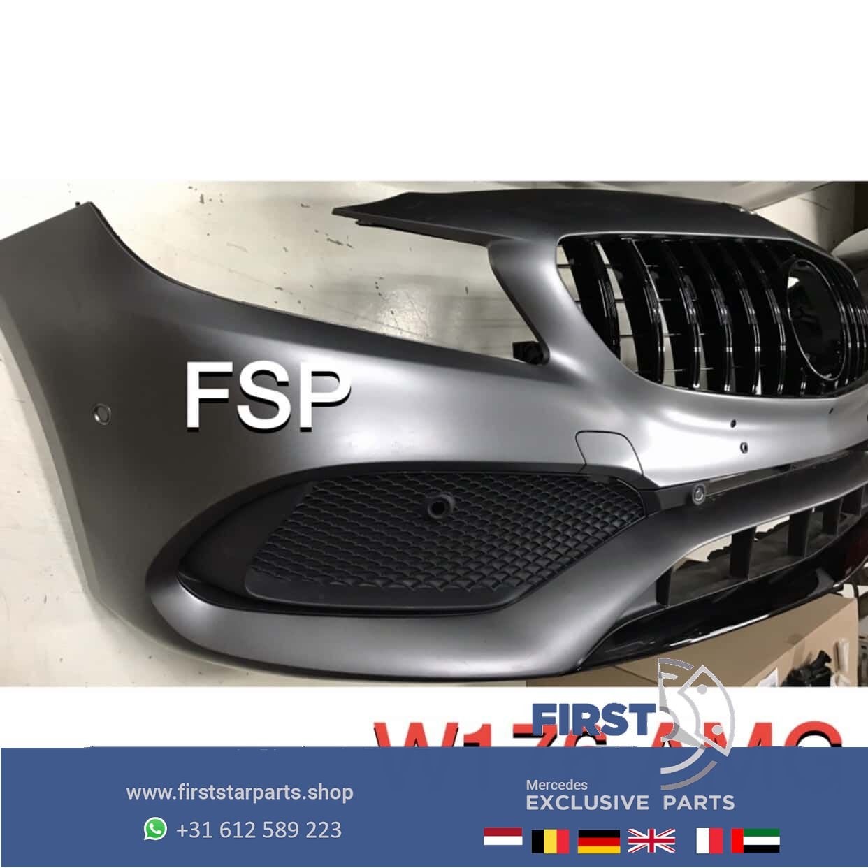 W176 Facelift AMG Voorbumper A Klasse bumper 45 Panamericana, Gebruikt, -, Voor, Ophalen of Verzenden