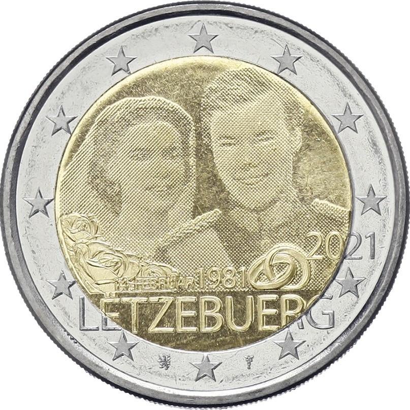 2 euro Luxemburg 2021 Huwelijk Fototechniek, Ophalen of Verzenden, Luxemburg, 2 euro