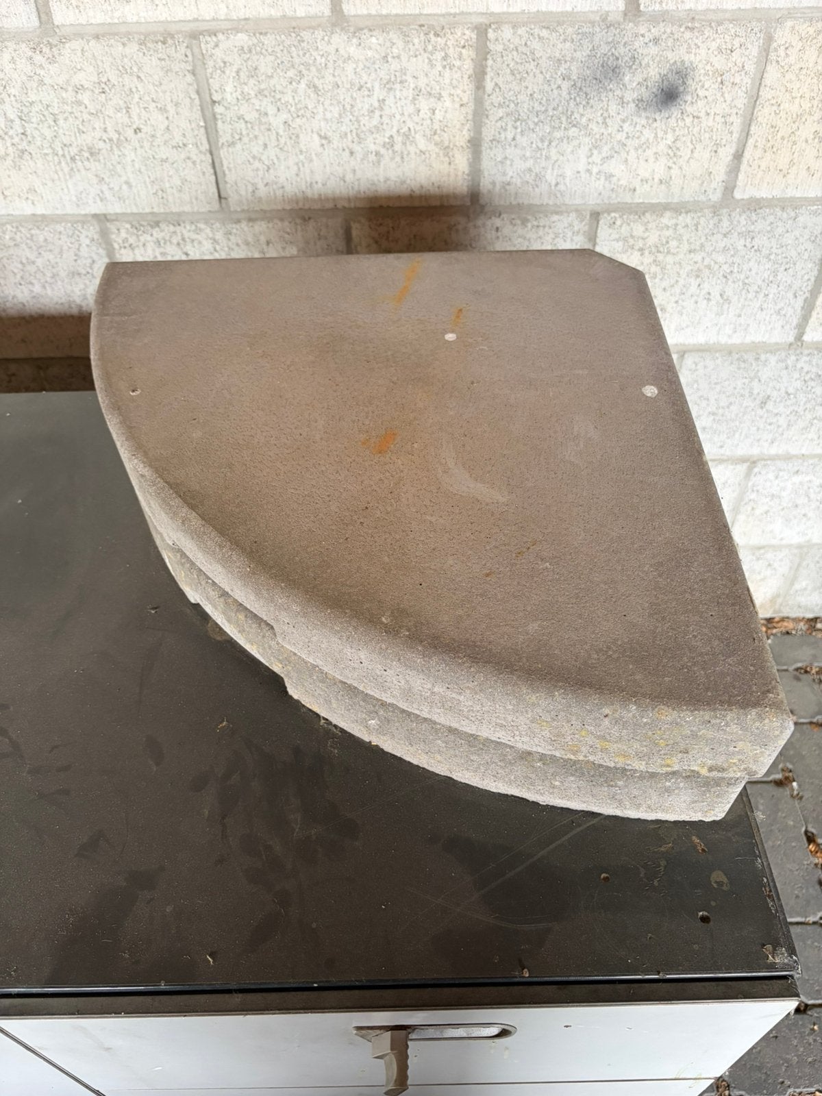 2 Parasolvoet stenen/ tegels - Beton, Jardin & Terrasse, Parasols, Enlèvement, Utilisé, Parasol flottant