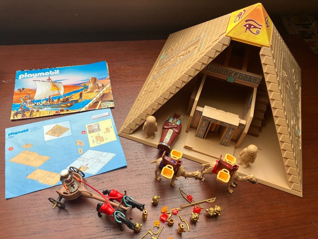 Playmobil set 4240: De grote piramide plus set 4244 en 4247, Enfants & Bébés, Enlèvement ou Envoi, Comme neuf, Kit complet