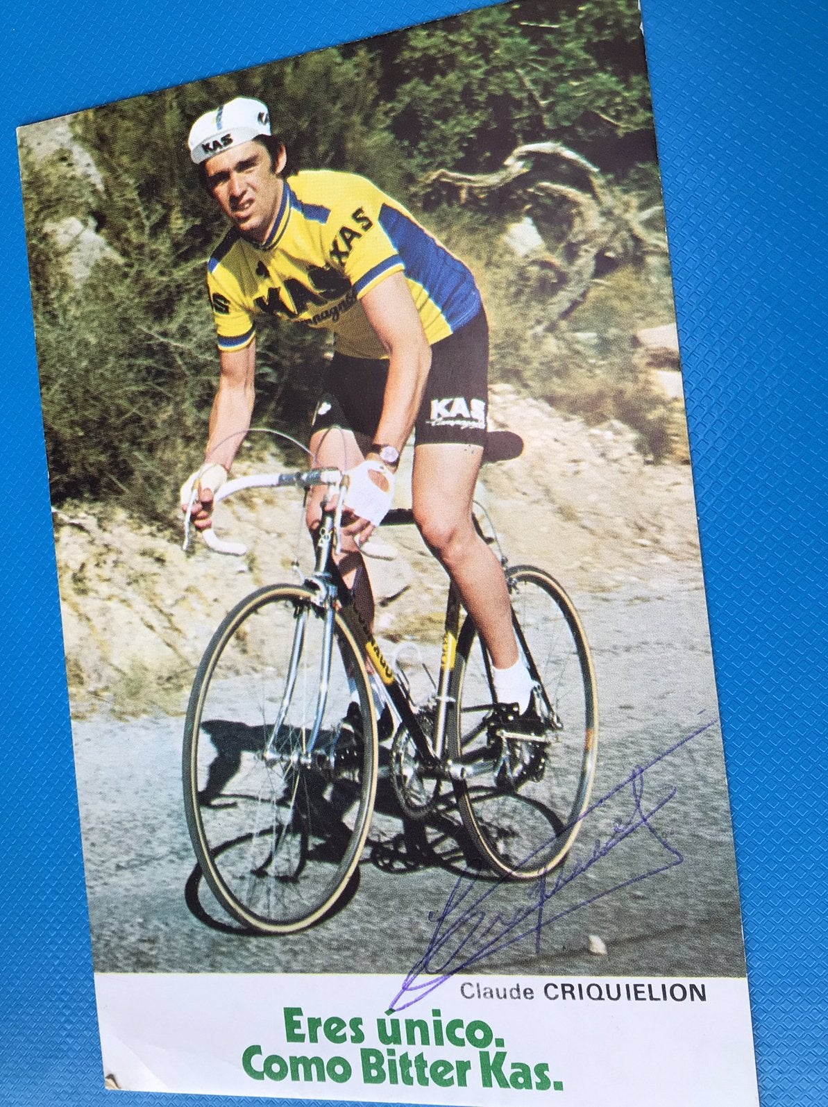 Wielerkaart. Team kas colnago claude criquielion signe, Sports & Fitness, Enlèvement ou Envoi, Comme neuf