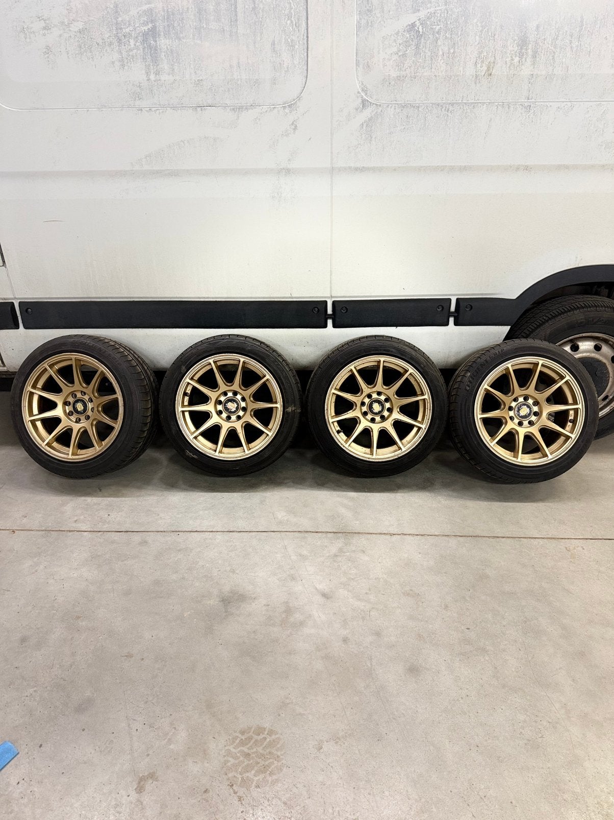Axe ex8 velgen 4x100, Ophalen, Gebruikt, 15 inch, Banden en Velgen