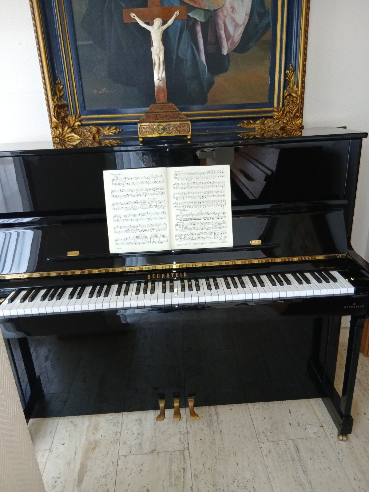 Te koop BECHSTEIN A124 piano incl. Bank, Muziek en Instrumenten, Ophalen of Verzenden, Piano