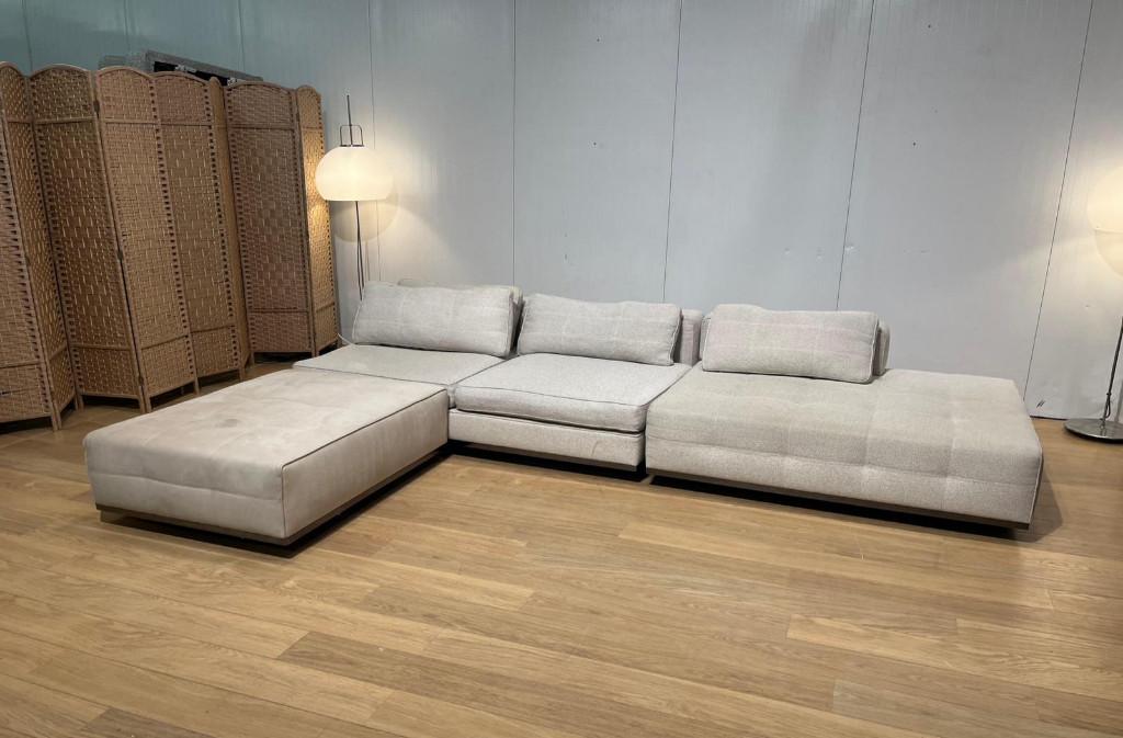 NEUF Minotti Lawrence canapé d’angle sur mesure + garantie, Neuf, 150 cm ou plus, Quatre personnes ou plus, Tissus