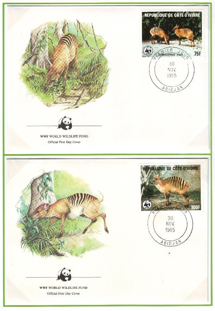 Postzegels WWF : diverse reeksen FDC's 2, Enlèvement ou Envoi, Affranchi, Animal et Nature
