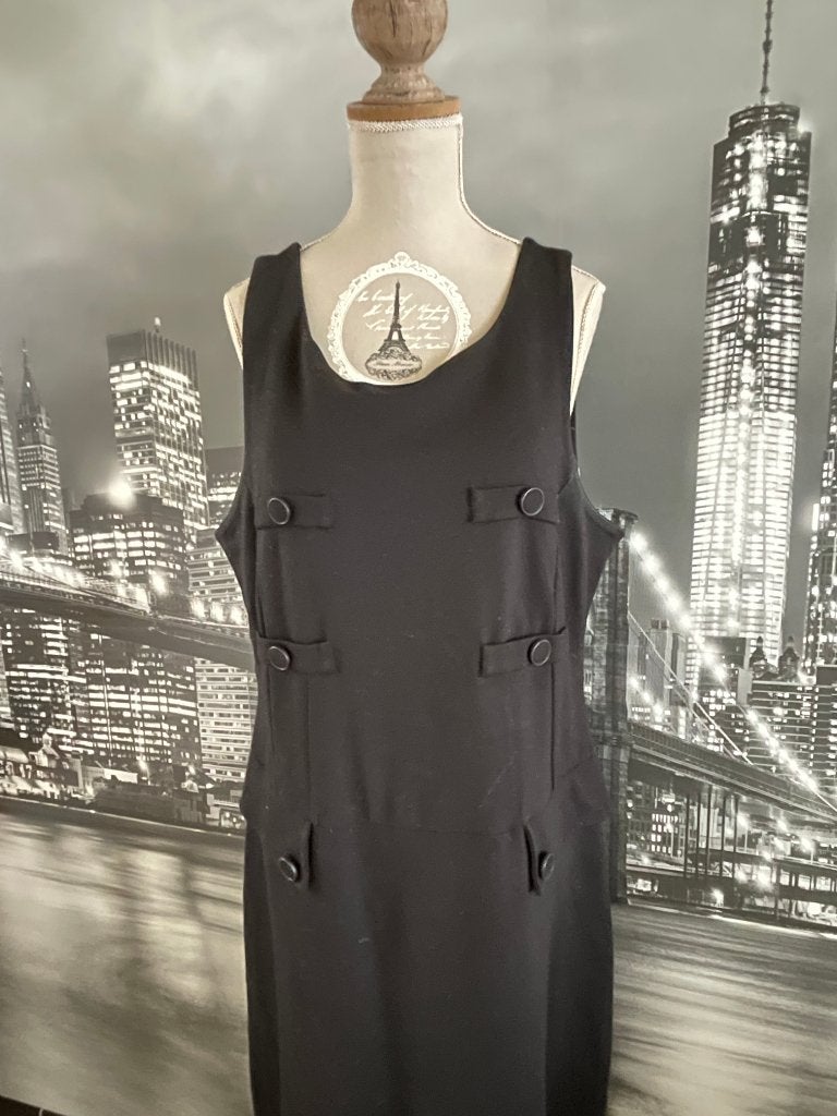 prachtige zwarte jurk kleed - merk Cortefiel - XL, Cortefiel, Verzenden, Zwart, Maat 46/48 (XL) of groter