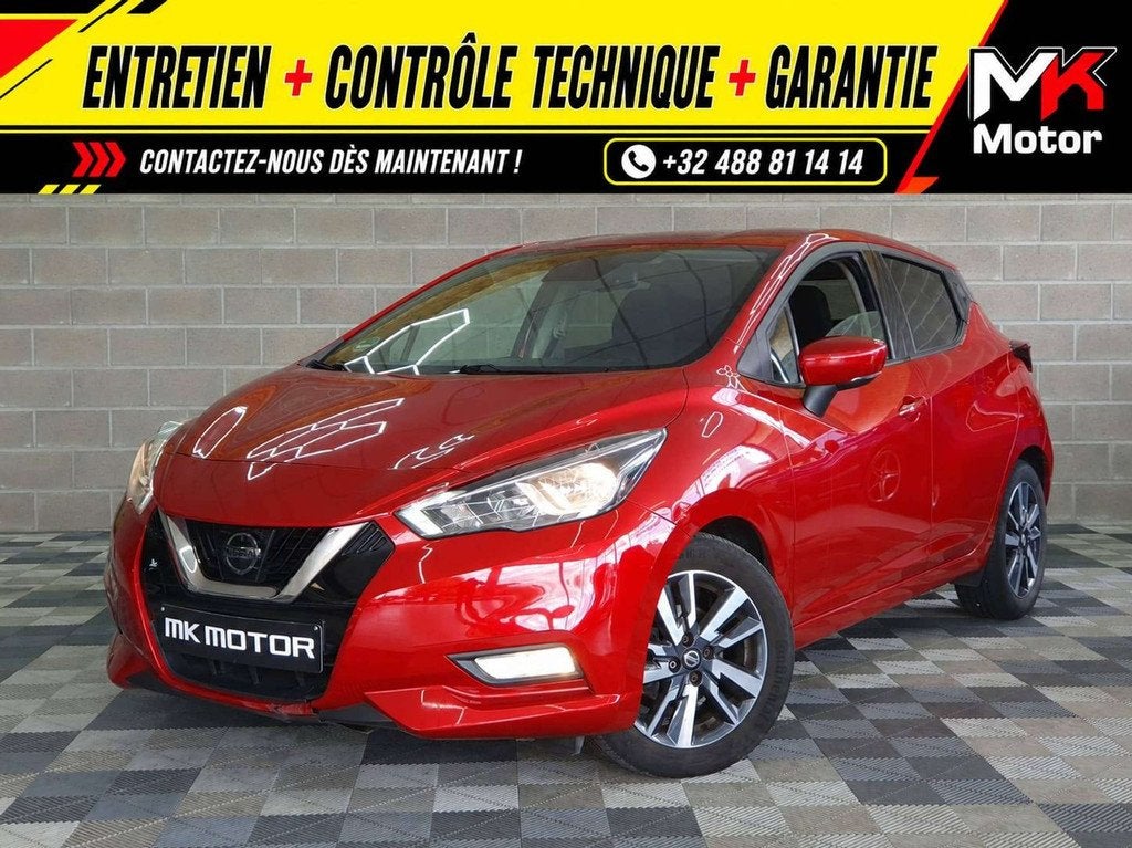 Nissan Micra 0.9 ESSENCE 90CV - GPS - AIRCO - 5 PORTES, Autos, Nissan, Rouge, Achat, Euro 6, Boîte manuelle