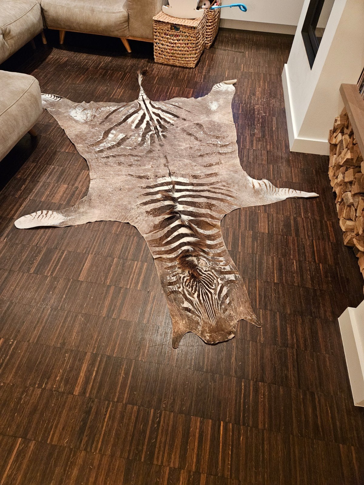 Zebrahuid 240cm x 140cm, Ophalen